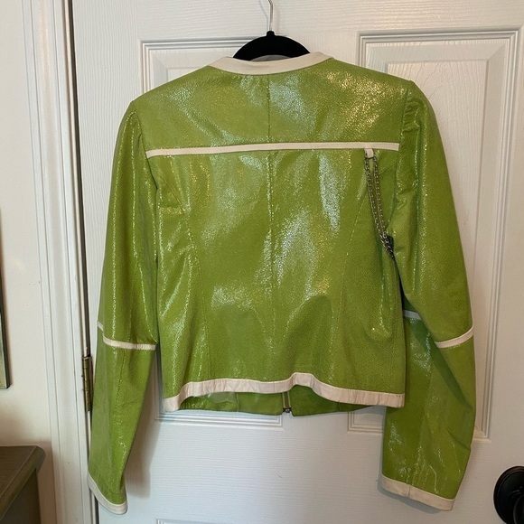 SUED MOD vintage Lime Green Leather Jacket - Picture 6 of 6